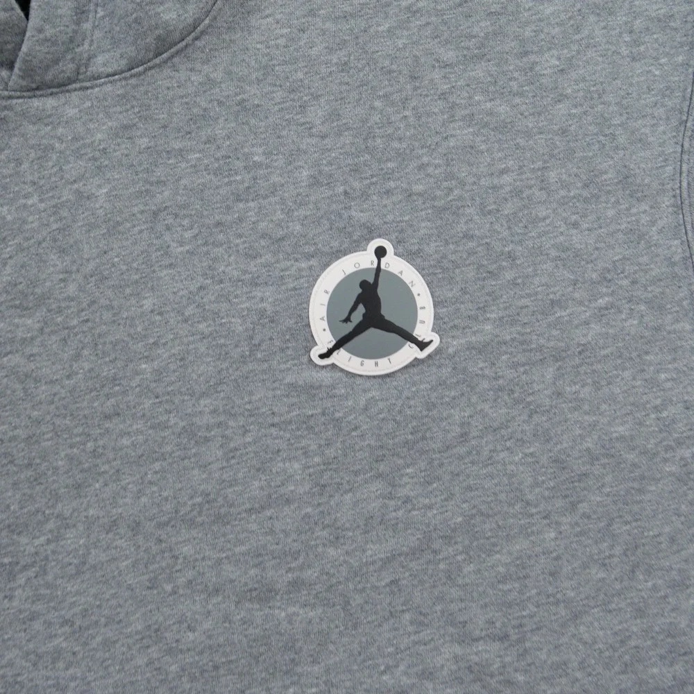 Jordan Hoodie Sweatshirt Mens Extra Large Gray Nike Jumpman Sleeve  Fleece DV759